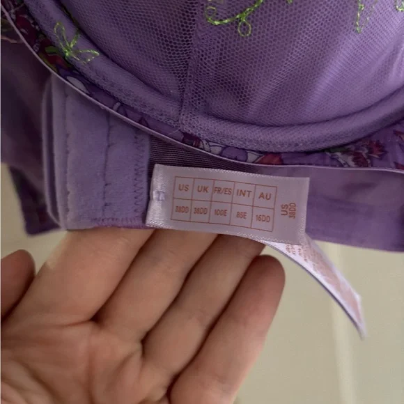 Savage X Fenty Purple Floral Bra - Picture 3 of 4